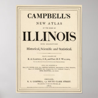 Póster Title Page New atlas Illinois