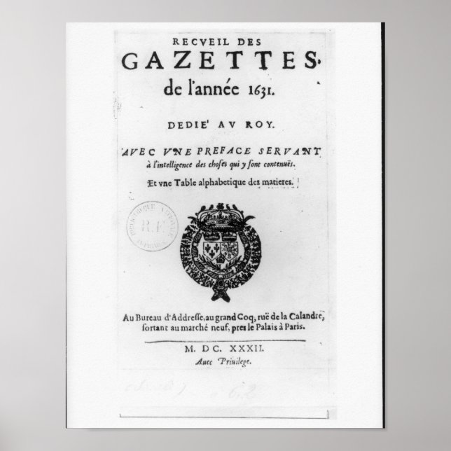 Póster Title page of the first collection of 'La (Frente)