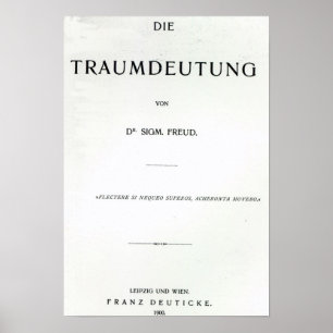 Póster Titlepage a morir Traumdeutung de Sigmund Freud