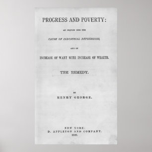 Póster Titlepage al 'progreso y a Poverty