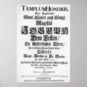 Póster Titlepage of Abendmusik, 1705