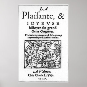 Póster Titlepage of 'Gargantua' by Francois Rabelais