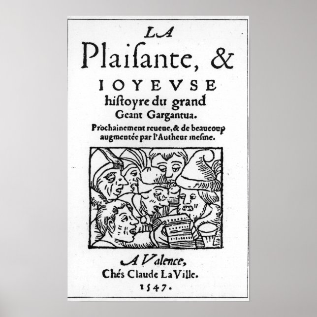 Póster Titlepage of 'Gargantua' by Francois Rabelais (Frente)