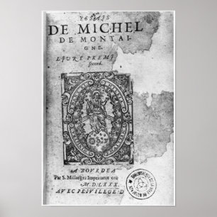 Póster Titlepage of the first edition of 'Essais'