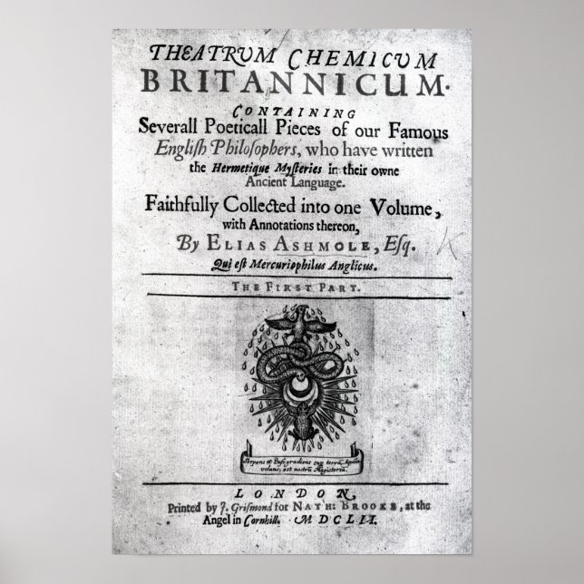 Póster Titular "Theatrum Chemicum Britannicum" (Frente)