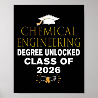 Póster Título de Ingeniería Química Desbloqueado Cl de 20