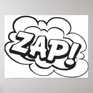 Póster Título de libro de historietas ZAP