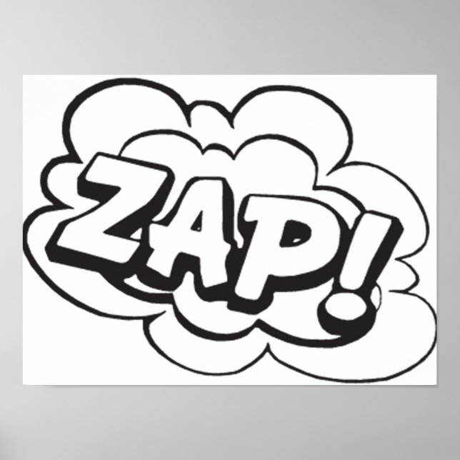 Póster Título de libro de historietas ZAP (Frente)