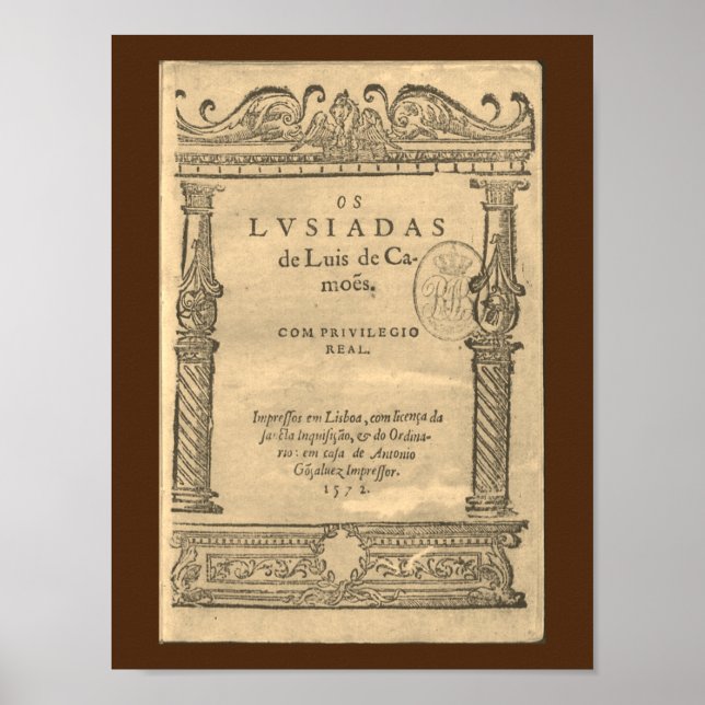 Póster Título de Os Lusíadas - 1572 ed (Frente)