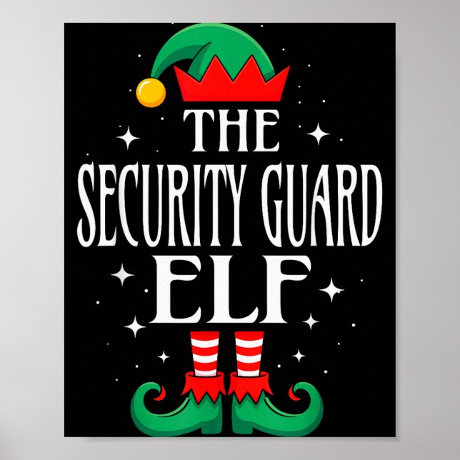 Póster Título de Trabajo de Elfo de Guardia de Seguridad  (Frente)
