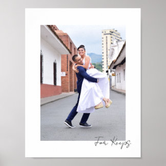 Póster Título Manuscrito | Para Siempre | Pareja de Novio