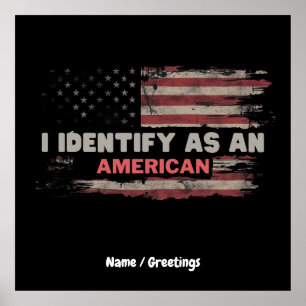 Póster Título: Me Identifico Como Un Diseño De Bandera Es