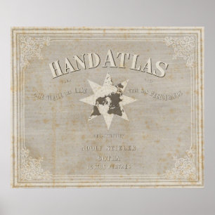Póster Título Página Atlas de la mano de partes de la Tie