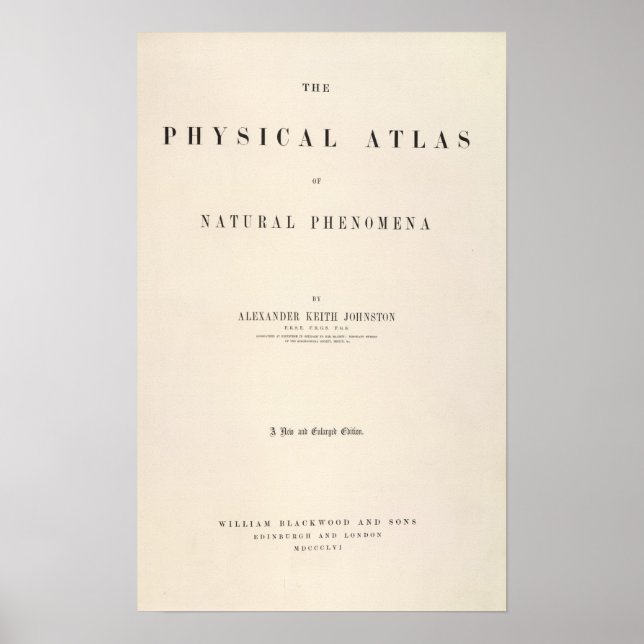 Póster Título Página Atlas físicas de fenómenos naturales (Frente)