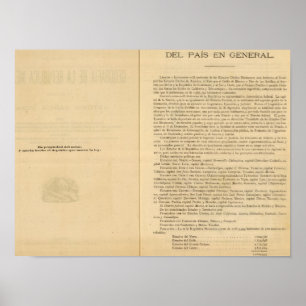 Póster Título Página del Atlas de México 1874