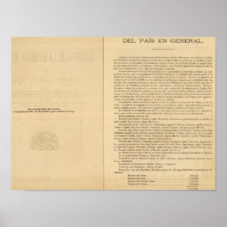 Póster Título Página del Atlas de México 1874