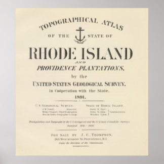 Póster Título Página Rhode Island atlas