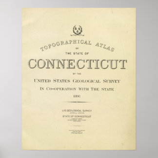 Póster Título Página Topo atlas Connecticut