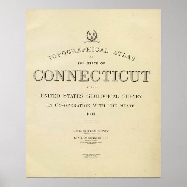 Póster Título Página Topo atlas Connecticut (Frente)