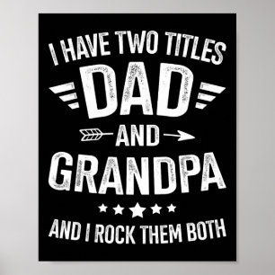 Póster Títulos Papá Abuelo Para Día del Padre Cumpleaños