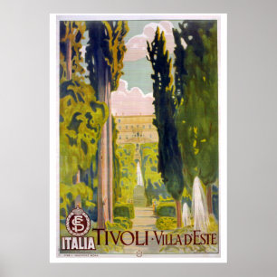 Póster Tivoli y la Villa D'Este