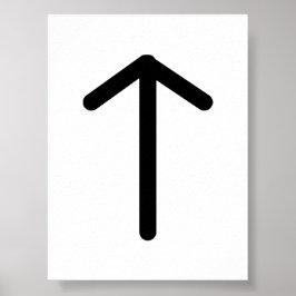 Póster TIWAZ Runa Nórdica (Justicia, Guerrero) | Futhark