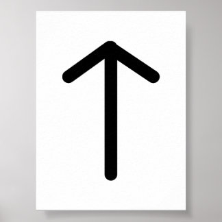 Póster TIWAZ Runa Nórdica (Justicia, Guerrero) | Futhark