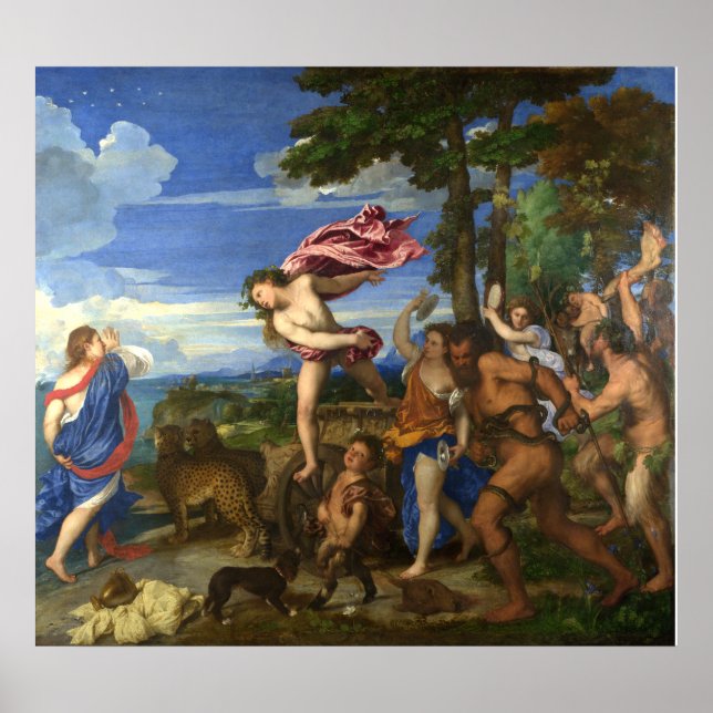 Póster Tiziano Bacchus y Ariadne (Frente)