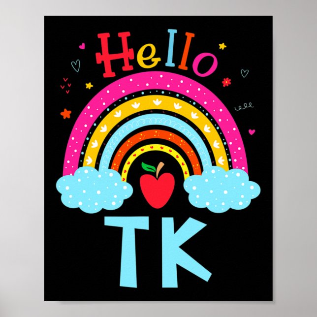 Póster Tk Teacher Transitoria Kindergarten De Vuelta A La (Frente)
