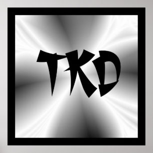 Póster TKD de Taekwondo Plateado