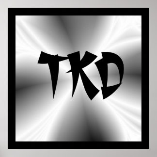 Póster TKD de Taekwondo Plateado