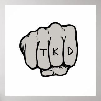 Póster TKD Taekwondo Fist