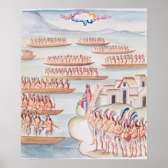 Póster Tlatelolco y la laguna (Frente)
