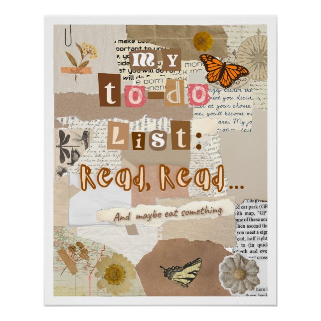 Poster To-Do List Aesthetic Collage | Soft inspo (Anverso)