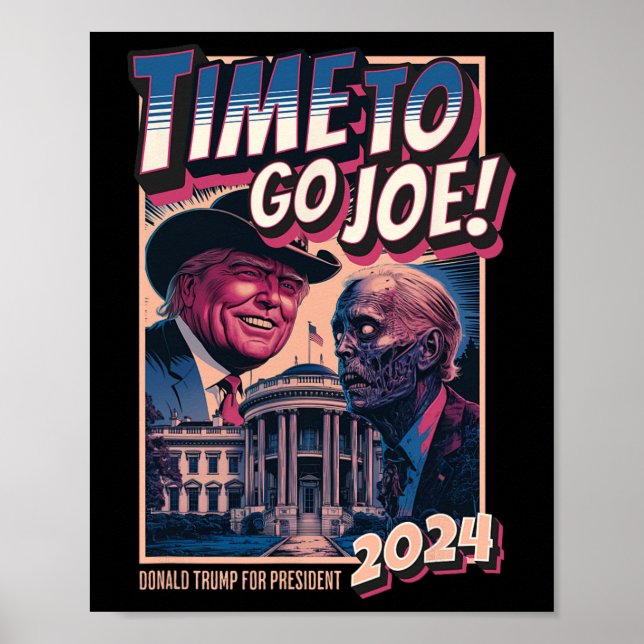 Póster To Go Joe Funny Pro Trump 2024 (Frente)