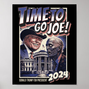 Póster To Go Joe Funny Pro Trump& Zombie Biden 2024