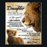 Póster To My Daughter Lion Family Gift, Daughter Birthday<br><div class="desc">To My Daughter Lion Family Gift,  Daughter Birthday</div>