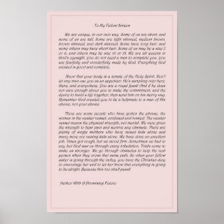 Póster To My Fellow Sisters