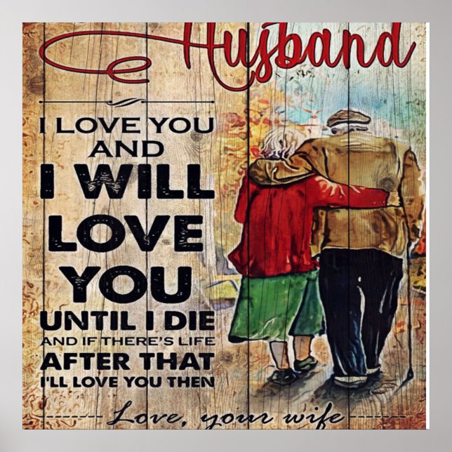 Póster To My Husband Design | Love Letter To Him | (Frente)