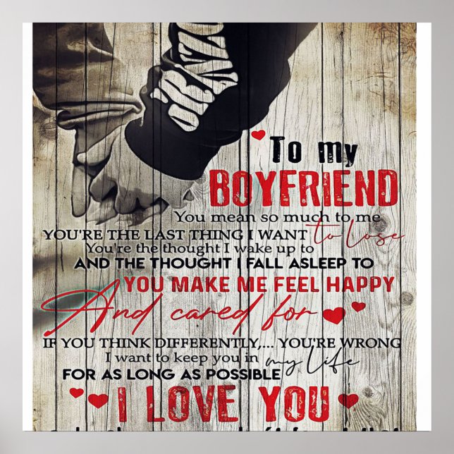 Póster To my Husband Gift | Lovely Husband Letter (Frente)