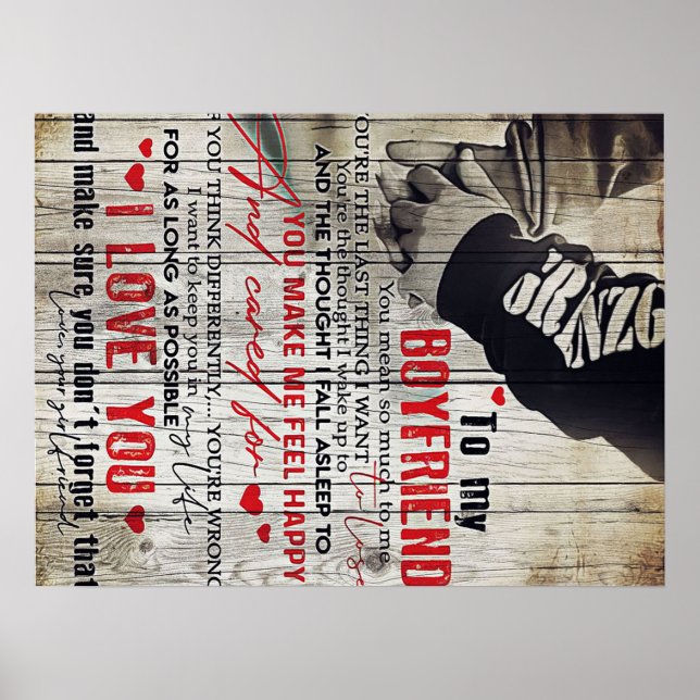 Póster To my Husband Gift | Lovely Husband Letter (Frente)