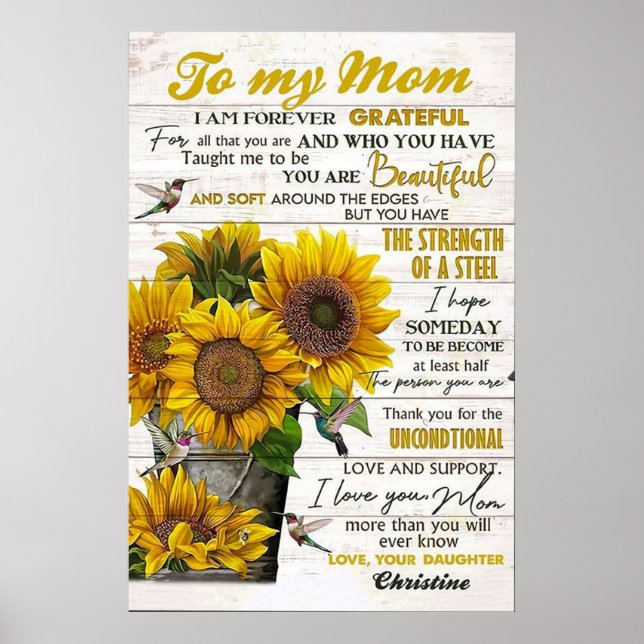 Póster to my mom, mothers day gifts (Frente)