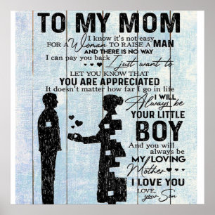 Póster To my mother gift, Special letter to mommy