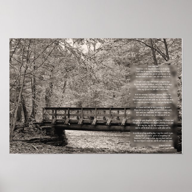 Póster To Parents of Bride - Wedding Poem (Frente)