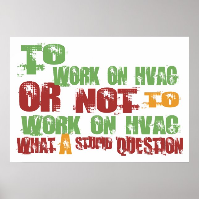 Póster To Work on HVAC (Frente)