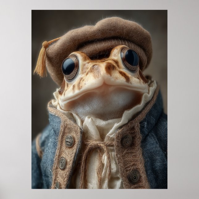 Póster Toad escolar con traje de época (Frente)