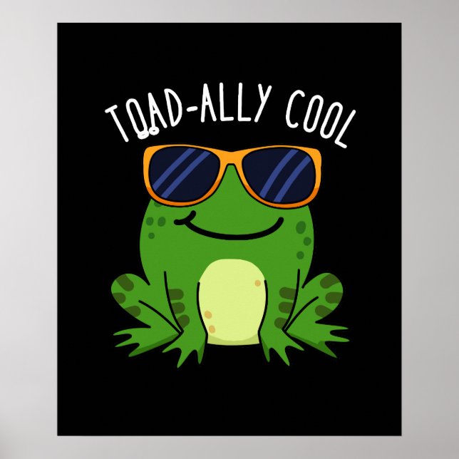 Póster Toad Pun Dark BG divertido de Guay (Frente)