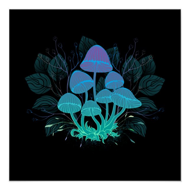 Póster Toadstools en Bushes (Anverso)
