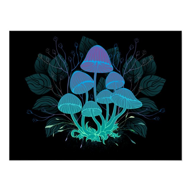 Póster Toadstools en Bushes (Anverso)