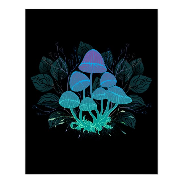 Póster Toadstools en Bushes (Anverso)